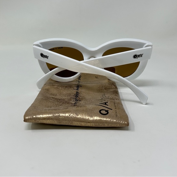 Quay Australia X Shay Mitchell Jinx White Cat Eye Womens Sunglasses Bronze Lens - Picture 11 of 11
